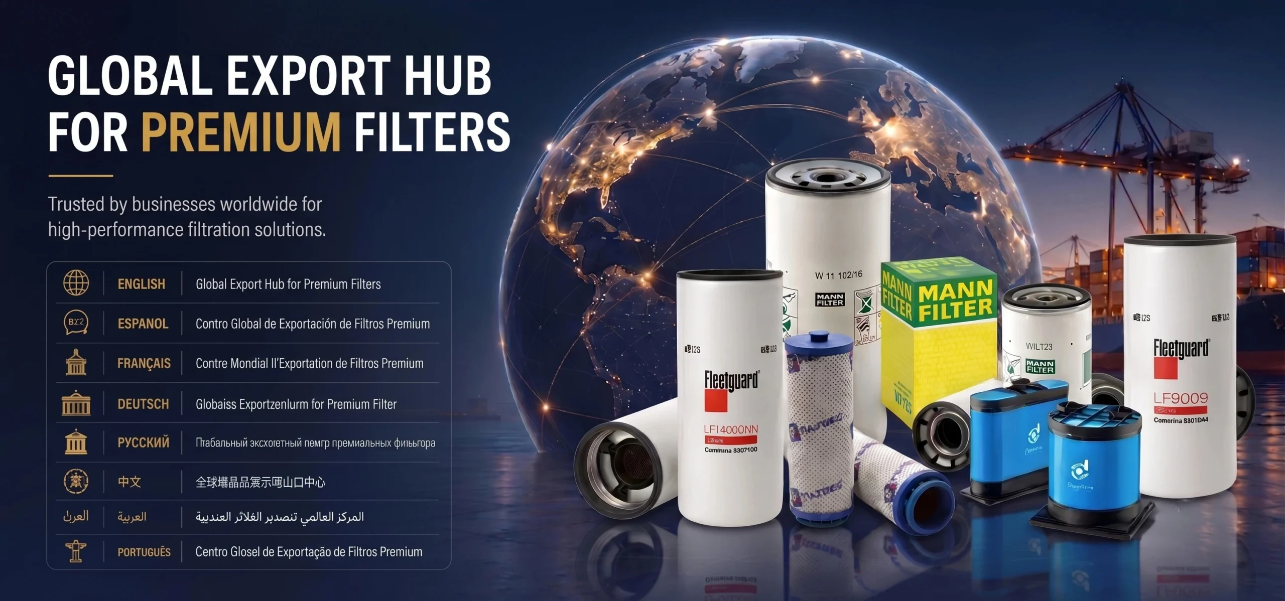Macano Parts Export — Global Export Hub for Premium Filters