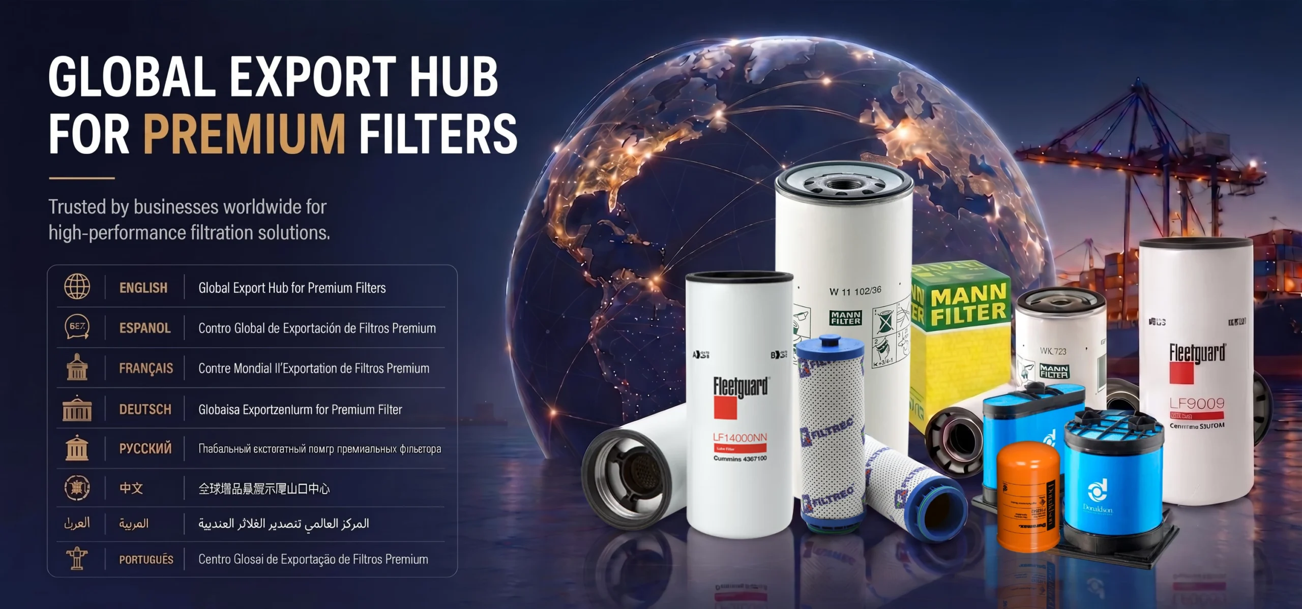 Macano Parts Export — Global Export Hub for Premium Filters